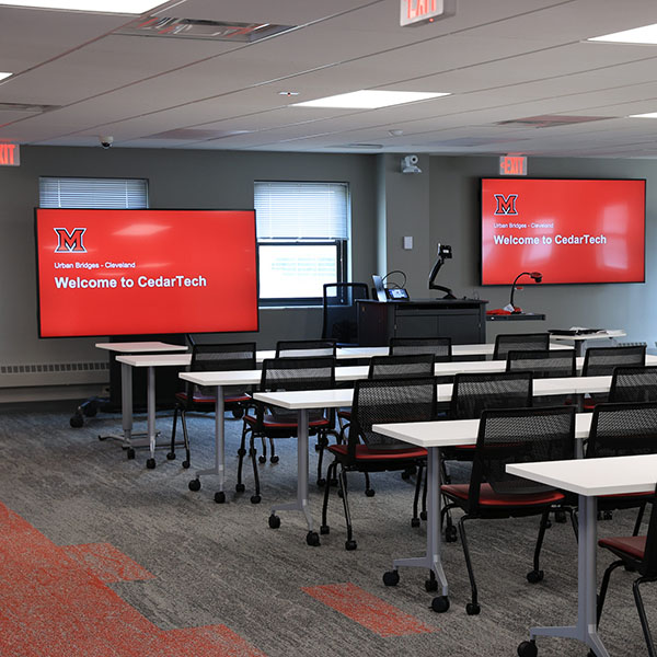 Miami University's fourth floor space in the CedarTech building.