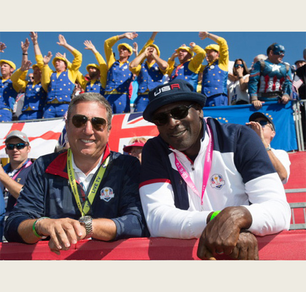 Miller and Michael Jordan at the 2016 Ryder Cup