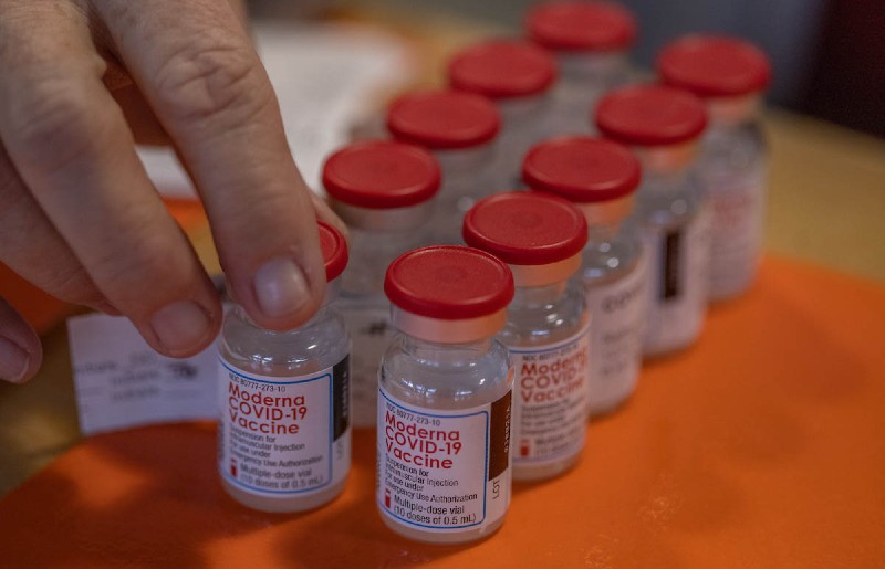 12 vials of the Moderna vaccine