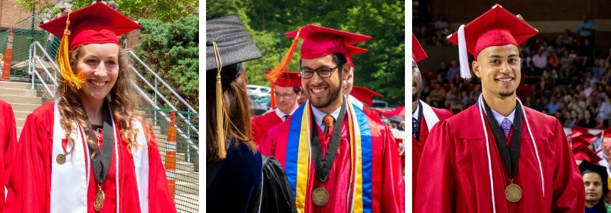 Recent Honors Program graduate Blake Dunbar at commencement. 
