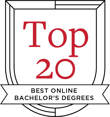  Top 20 Best Best Online Colleges badge. Best Online Colleges for ROI Miami University Regionals E-Campus Online U, 2021