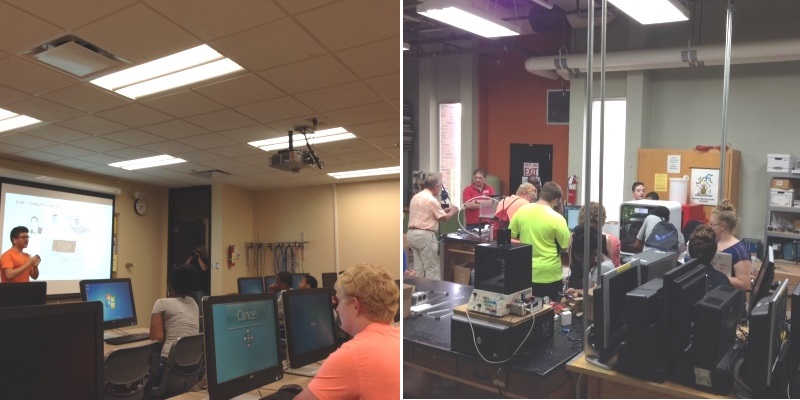 Tech Prep session at Hamilton campus in June 2015. Local high school students get familiar with new technologies, engineering tools; and also get involved in hands-on experience.