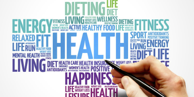 word cloud- health related words