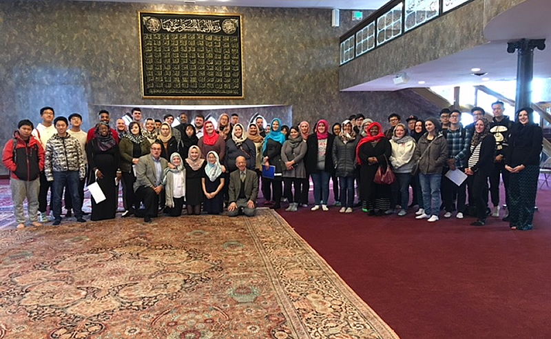 Miami University students and faculty ,members visit the Islamic Center of Greater Cincinnati