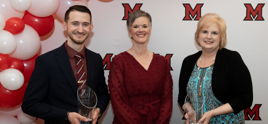 Evan Hingsbergen, Brooke Flinders, and Kimberly Marcum-Mercier