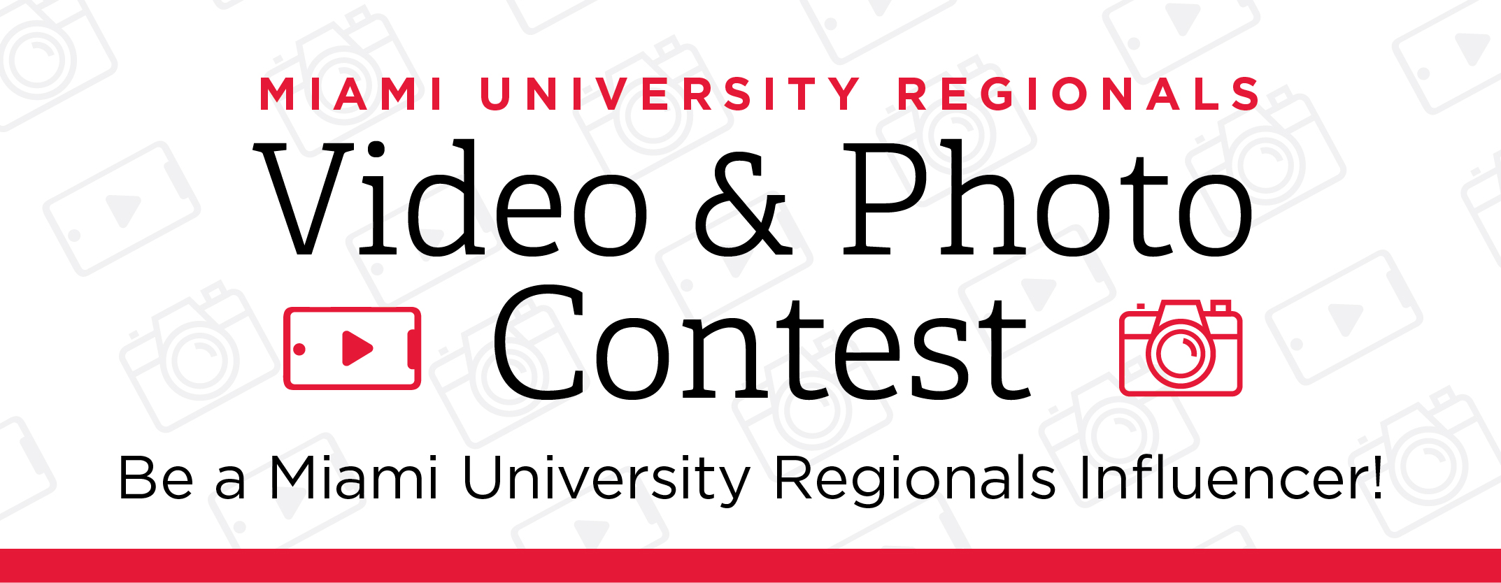 Miami University Regionals Video & Photo Contest. Be a Miami University Regionals Influencer
