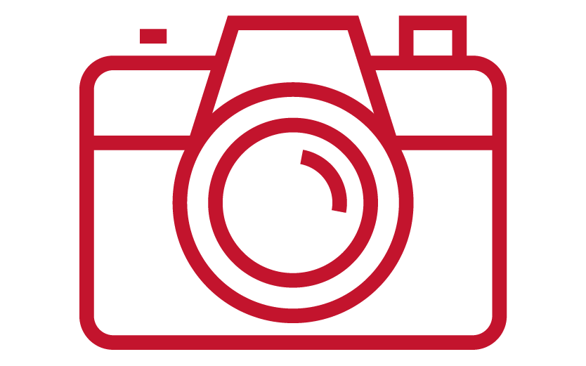 Red outline of a Camera