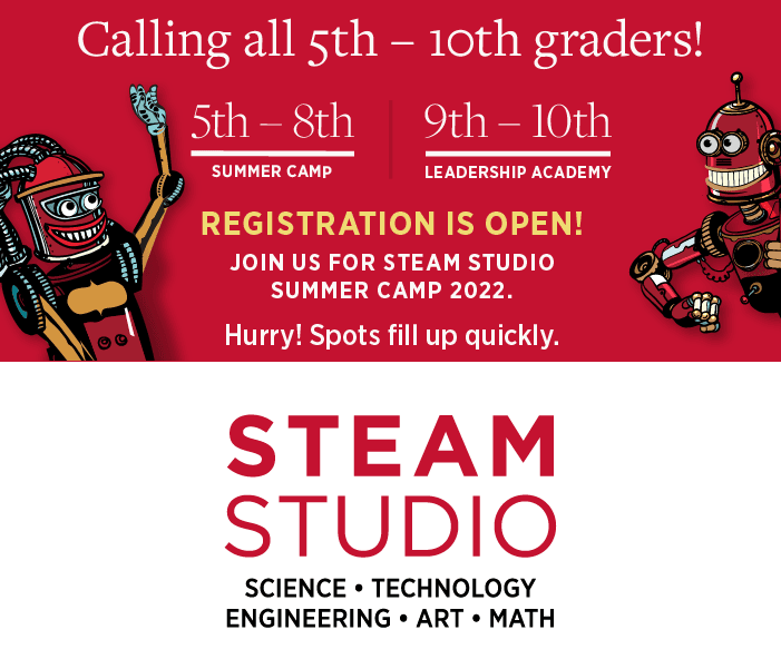 STEAM Studio summer camp registration is open