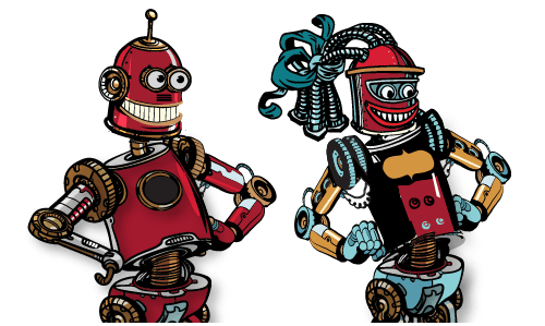 Robot mascots