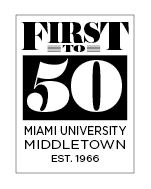 This graphic element represents Miami University Middletown being Ohio's first permanent branch campus with classes opening on September 1, 1966.