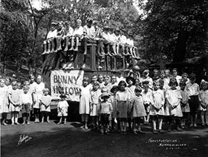 Armco Park – youth headed to Bunny Hollow in Armco Park in July 1922.