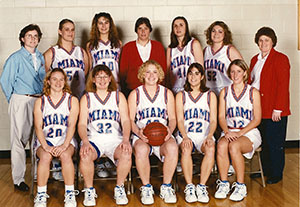 The ThunderHawk Women's Basketball Team in 1999