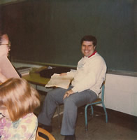 Tim Carberry sitting in a desk