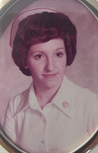 Picture of Jeanne Pence when she was a nurse. 