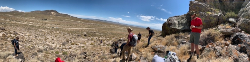 Students in the field in Nevada