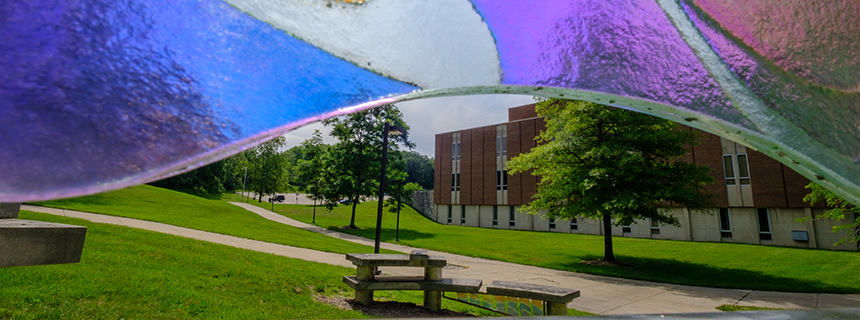  Colorful sculpture in the Middletown Quad.