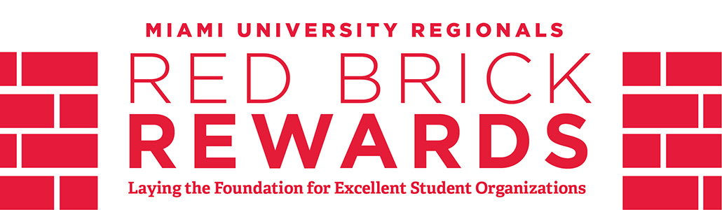 Regional Red Brick Rewards Laying the Foundation for Excellent Student Organizations with Red bricks around the top and bottom