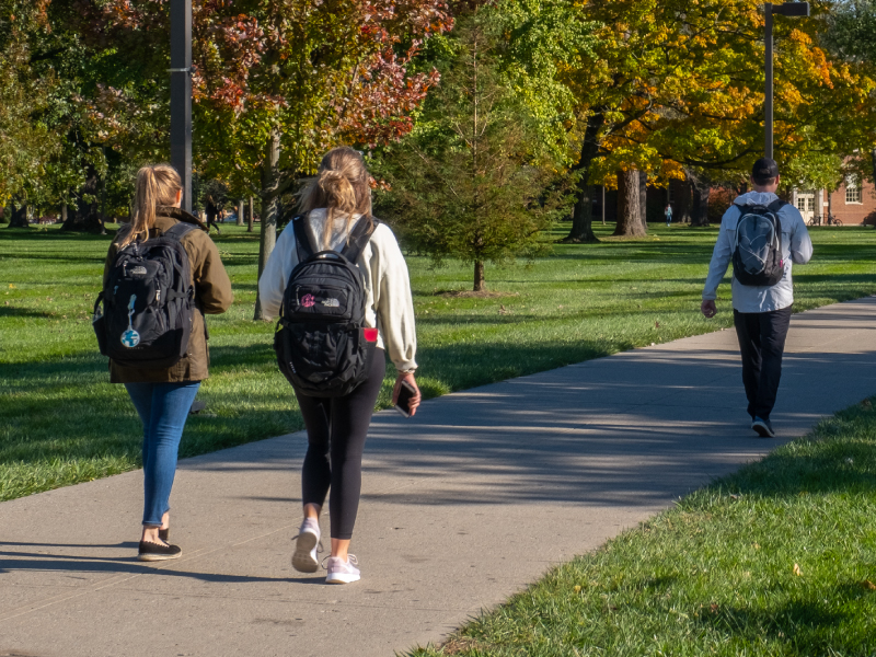 A student talking to a counselor