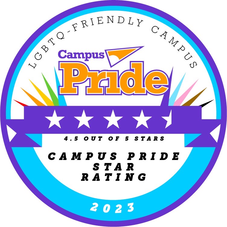 LGBTQ-Friendly Campus. Campus Pride. 4.5 out of 5 stars. Campus Pride Star Rating. 2023.