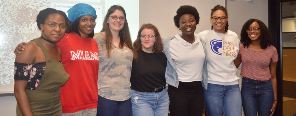 Group of diverse women participating in a Rinella Learning Center program