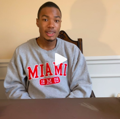 Chase Harris - screenshot from student leader video