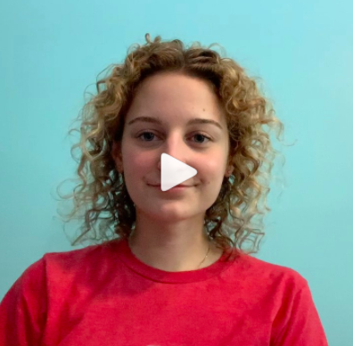 Screenshot from Sidra Capriola student leader video, student member of the Safe return to campus committee