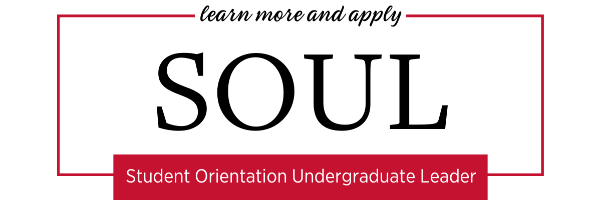 learn more and apply for the Student Orientation Undergraduate Leader position