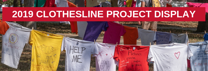 2019 Clothesline Project banner