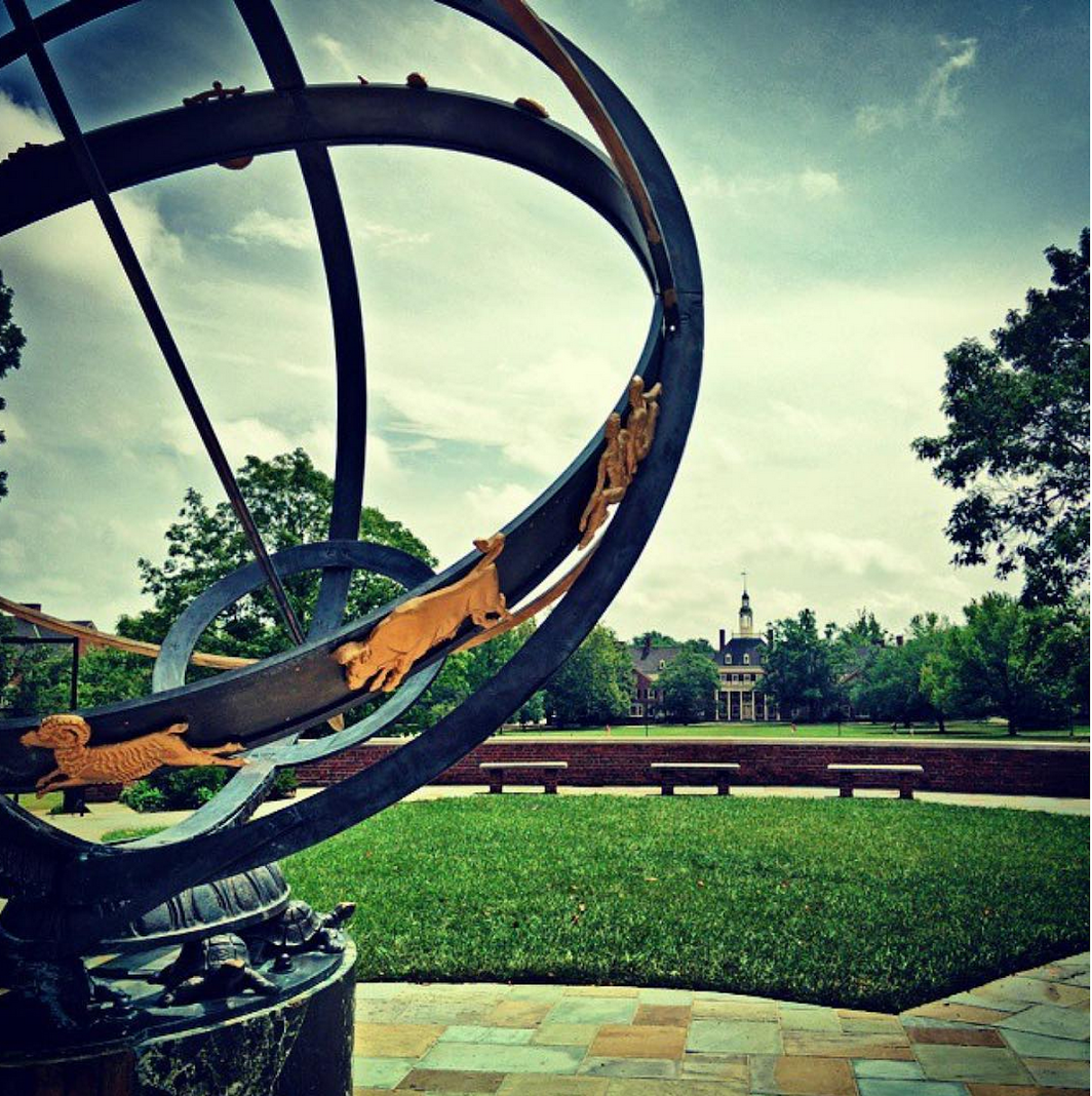  Tri Delt Sundial with MacCracken Hall featured in the background.